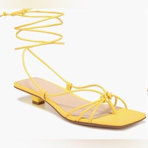 Veronica Beard Foley Ankle Tie Sandals Pineapple Size 8